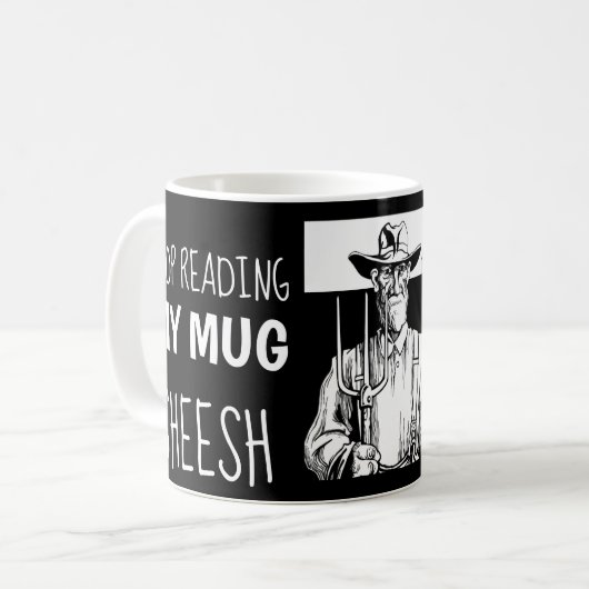 kerstValentijn Mode  STOP LEZEN Koffiemok (Voorkant links)