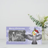 Kerstvalkparkiet Feestdagenkaart (Staand voorkant)