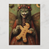 Kerstvampier Fairy Cat met peperkoek Briefkaart (Voorkant)