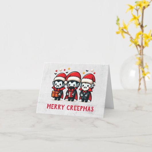 Kerstvampier Kaart (Gele Bloem)