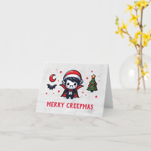 Kerstvampier Kaart (Gele Bloem)