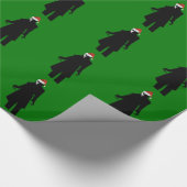 Kerstvampier Santa Claus Nosferatu Monster Cadeaupapier (Hoek)