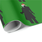 Kerstvampier Santa Claus Nosferatu Monster Cadeaupapier (Rol Hoek)