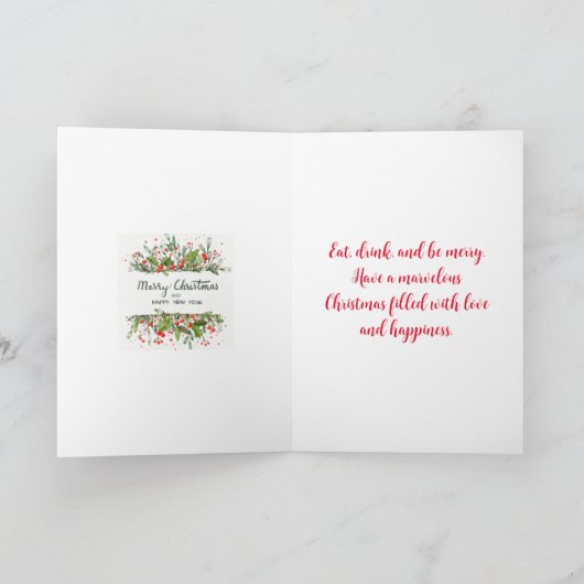 KERSTVAREN BESSEN KERSTMIS KAART (Binnen)