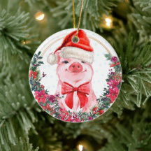 Kerstvarken Cute Biggetje Krans Eerste Kerstmis