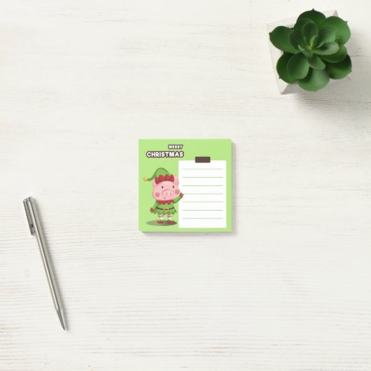 Kerstvarken Elf Post-It Notities Post-it® Notes (Kantoor)