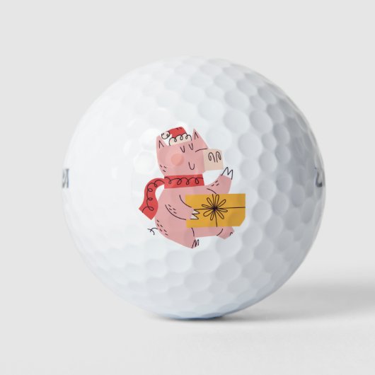 kerstvarken golfballen (Voorkant)