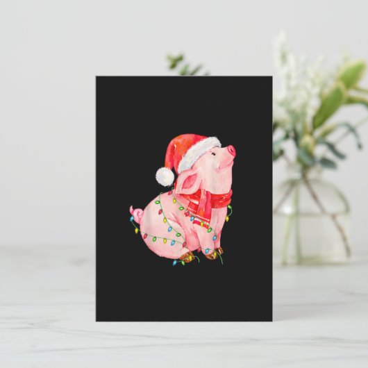 Kerstvarken lichten kerstcadeautjes voor jongens M Kaart (Staand voorkant)