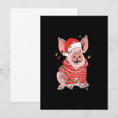 Kerstvarken lichten kerstcadeautjes voor jongens M Kaart (Voorkant / Achterkant)