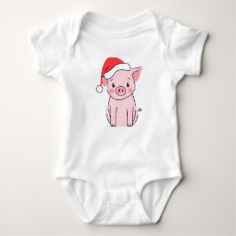 Kerstvarken met kerstmuts romper