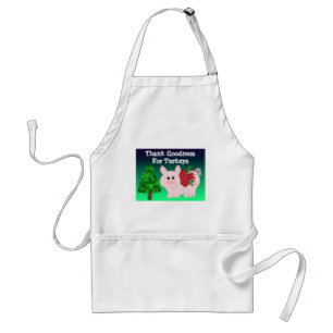 Kerstvarken met spreuk in humoristische stijl standaard schort