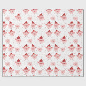 Kerstvarken Sinterklaas Funny Roze Wit en Rood Cadeaupapier (Vlak)