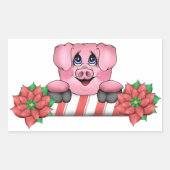 Kerstvarken Sticker (Voorkant)