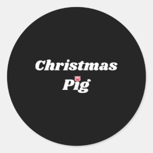 Kerstvarken - Varkens- en biggengeschenken voor ma Ronde Sticker