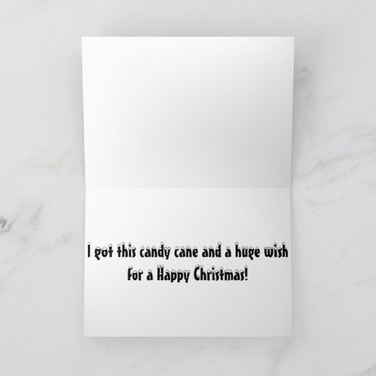 KERSTVARKEN / ZIJN SNOEPRIET VOOR U DIT JAAR FEESTDAGEN KAART (Binnen)