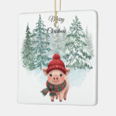 Kerstvarkenornament Keramisch Ornament (Links)