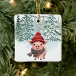 Kerstvarkenornament Keramisch Ornament