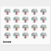 Kerstvarkensticker Ronde Sticker (Vel)
