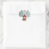 Kerstvarkensticker Ronde Sticker (Tas)