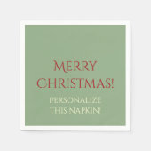 Kerstvaste 05-Green-PAPER PARTY NAPKINS Servetten (Voorkant)
