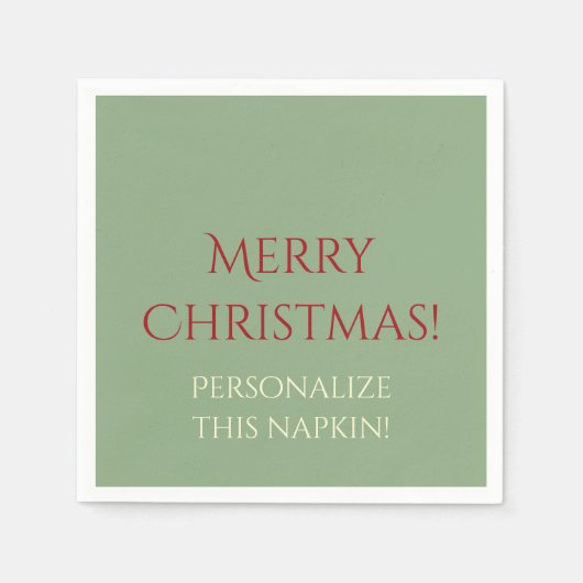 Kerstvaste 05-Green-PAPER PARTY NAPKINS Servetten (Voorkant)