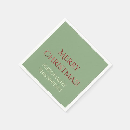 Kerstvaste 05-Green-PAPER PARTY NAPKINS Servetten (Hoek)