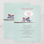 Kerstvederijskaart/nieuw adres feestdagenkaart (Voorkant / Achterkant)