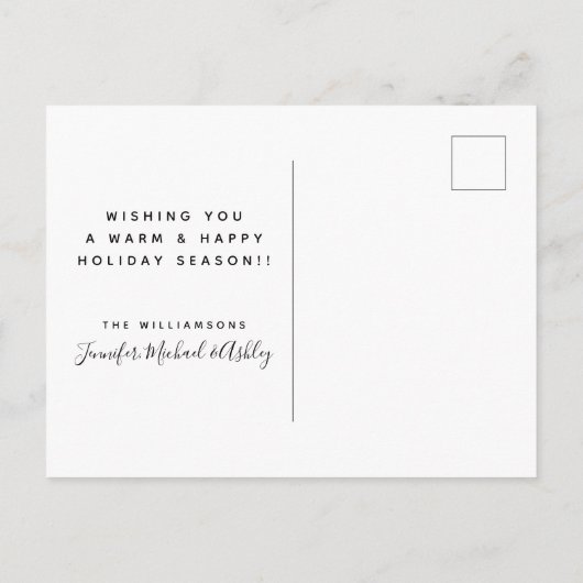 Kerstveer Vrede Briefkaart (Achterkant)