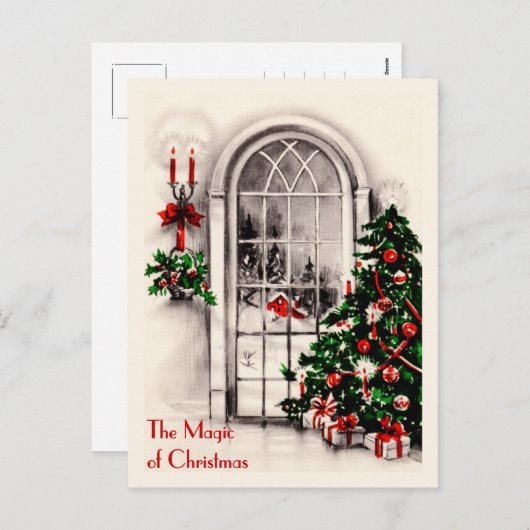 Kerstvenster  Briefkaart (Voorkant / Achterkant)