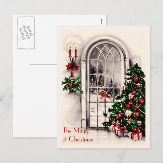Kerstvenster  Briefkaart (Voorkant / Achterkant)