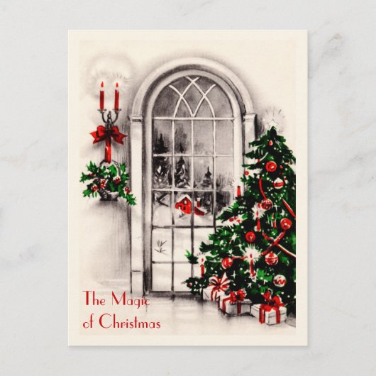 Kerstvenster  Briefkaart (Voorkant)