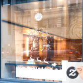 Kerstvenster Cling Retail Raamsticker (Cafe Raam)