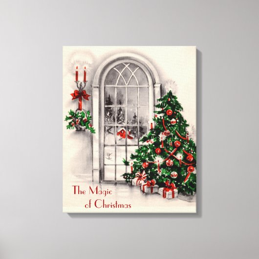 Kerstvenster Grote Canvas Print (Voorkant)