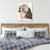 Kerstvenster Grote Canvas Print (Insitu (Slaapkamer))