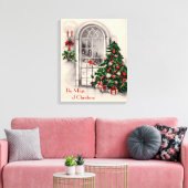 Kerstvenster Grote Canvas Print (Insitu (Woonkamer))