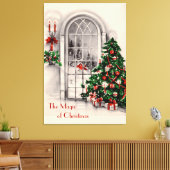 Kerstvenster Grote Canvas Print (Insitu (Woonkamer))