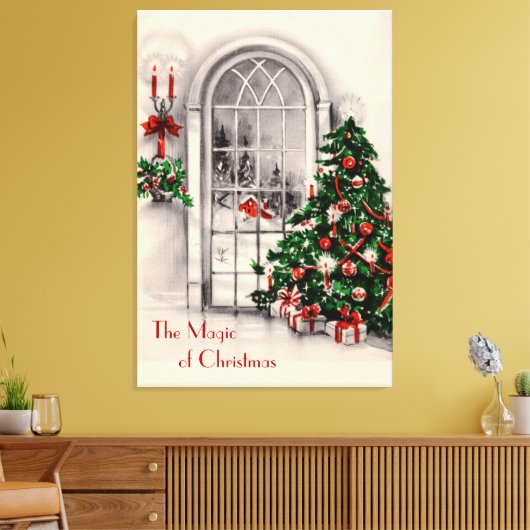 Kerstvenster Grote Canvas Print (Insitu (Woonkamer))