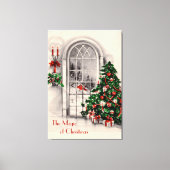Kerstvenster Grote Canvas Print (Voorkant)