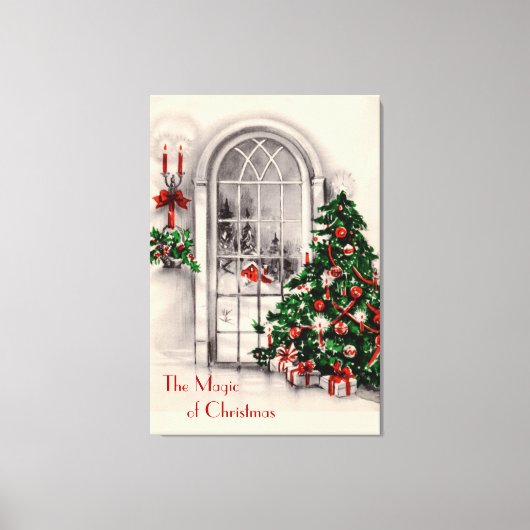 Kerstvenster Grote Canvas Print (Voorkant)