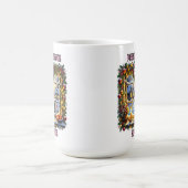 Kerstvenster met vakantie decor koffiemok (Center)