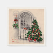 Kerstvenster Party servetten (Voorkant)