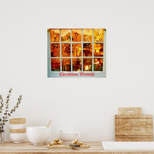 kerstvenster poster (Keuken)