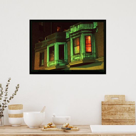 Kerstvenster Poster (Keuken)