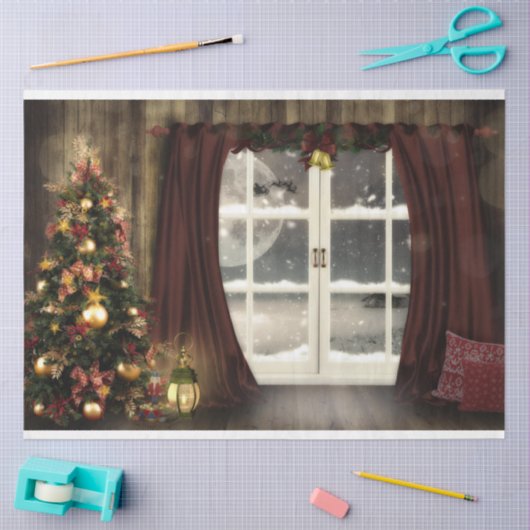 Kerstvenster Sinterklappapier Tissuepapier (Craft)