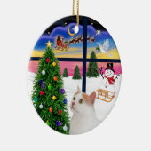 Kerstvenster - Turkse Van Cat Keramisch Ornament (Rechts)