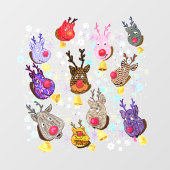 Kerstvenster Verkleuren met cellen Raamsticker (Vel)