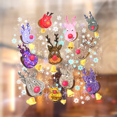 Kerstvenster Verkleuren met cellen Raamsticker (Vel 2)
