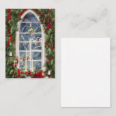 Kerstvensterbudget mini notitiekaartje (Voorkant / Achterkant)