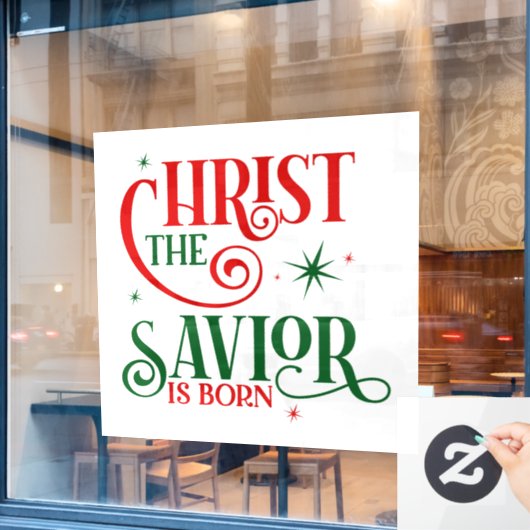 kerstvensterkoeling raamsticker (Cafe Raam)