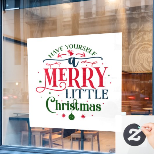 kerstvensterkoeling raamsticker (Cafe Raam)